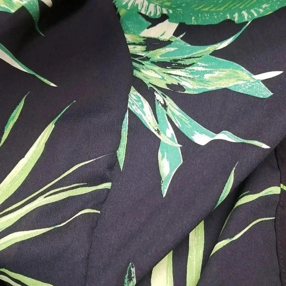 {Caramela} Vivien Palm Print Kimono Tunic Blouse - Picture 9 of 11